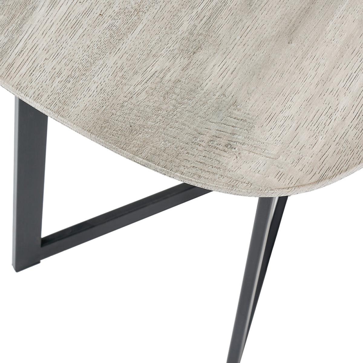 Olivia's Roma Oak Veneer and Metal Coffee Table in Grey & Black – image 4