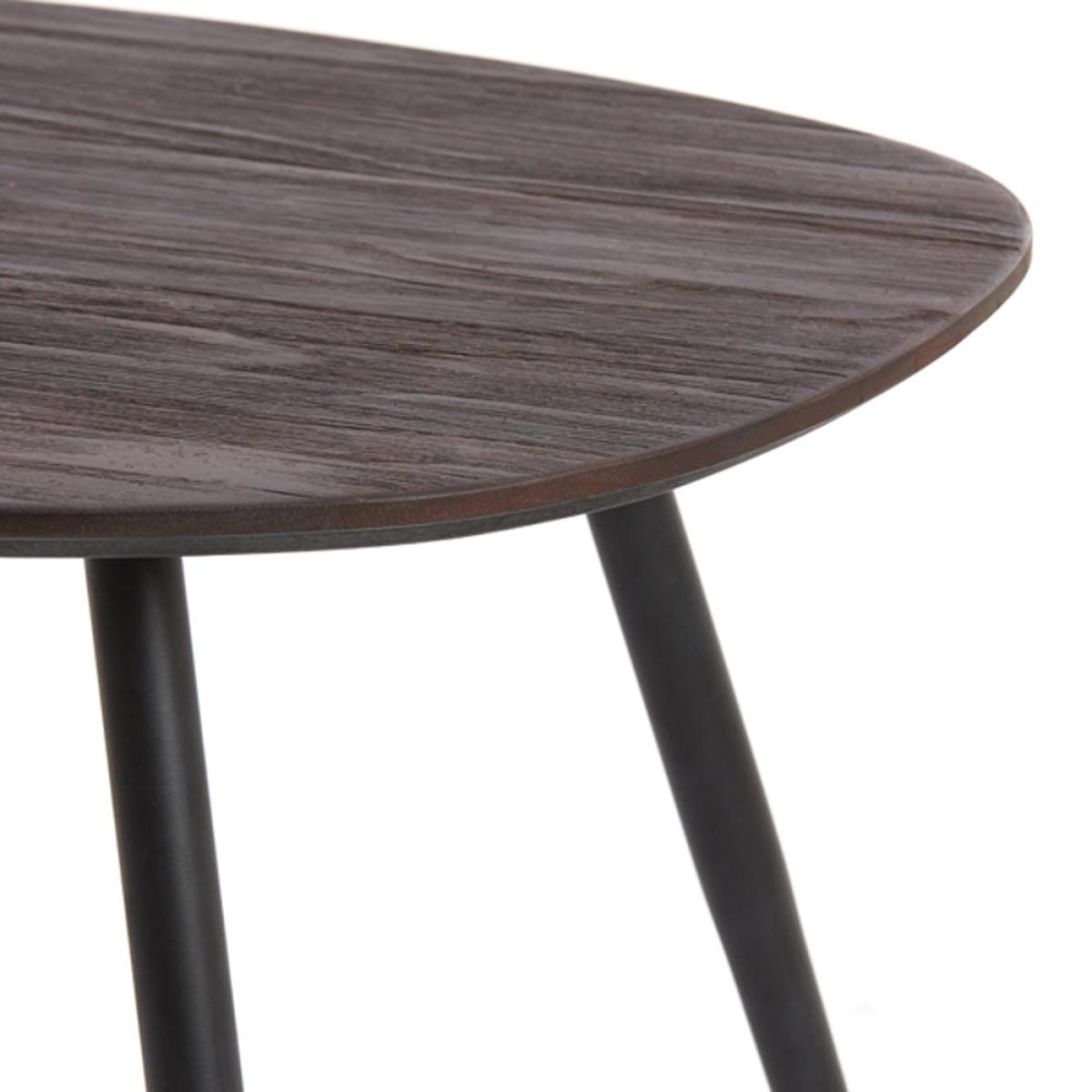 Light & Living Set of 3 Viejo Brown Wood & Black Coffee Tables – image 6