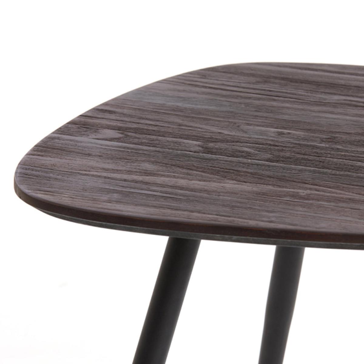 Light & Living Set of 3 Viejo Brown Wood & Black Coffee Tables – image 7