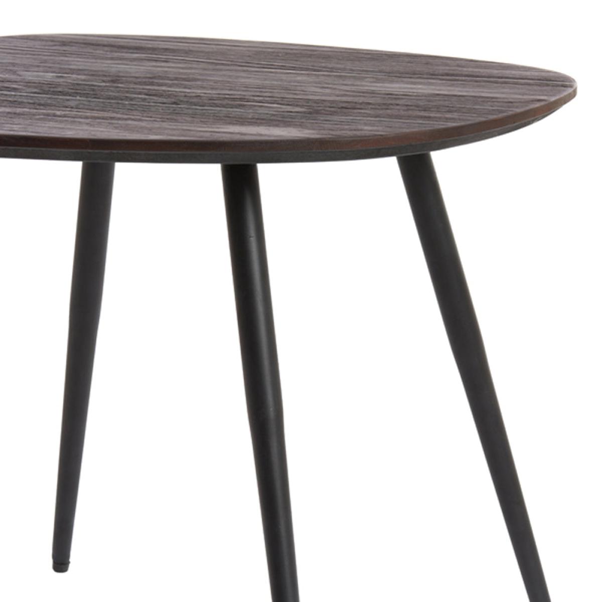 Light & Living Set of 3 Viejo Brown Wood & Black Coffee Tables – image 8