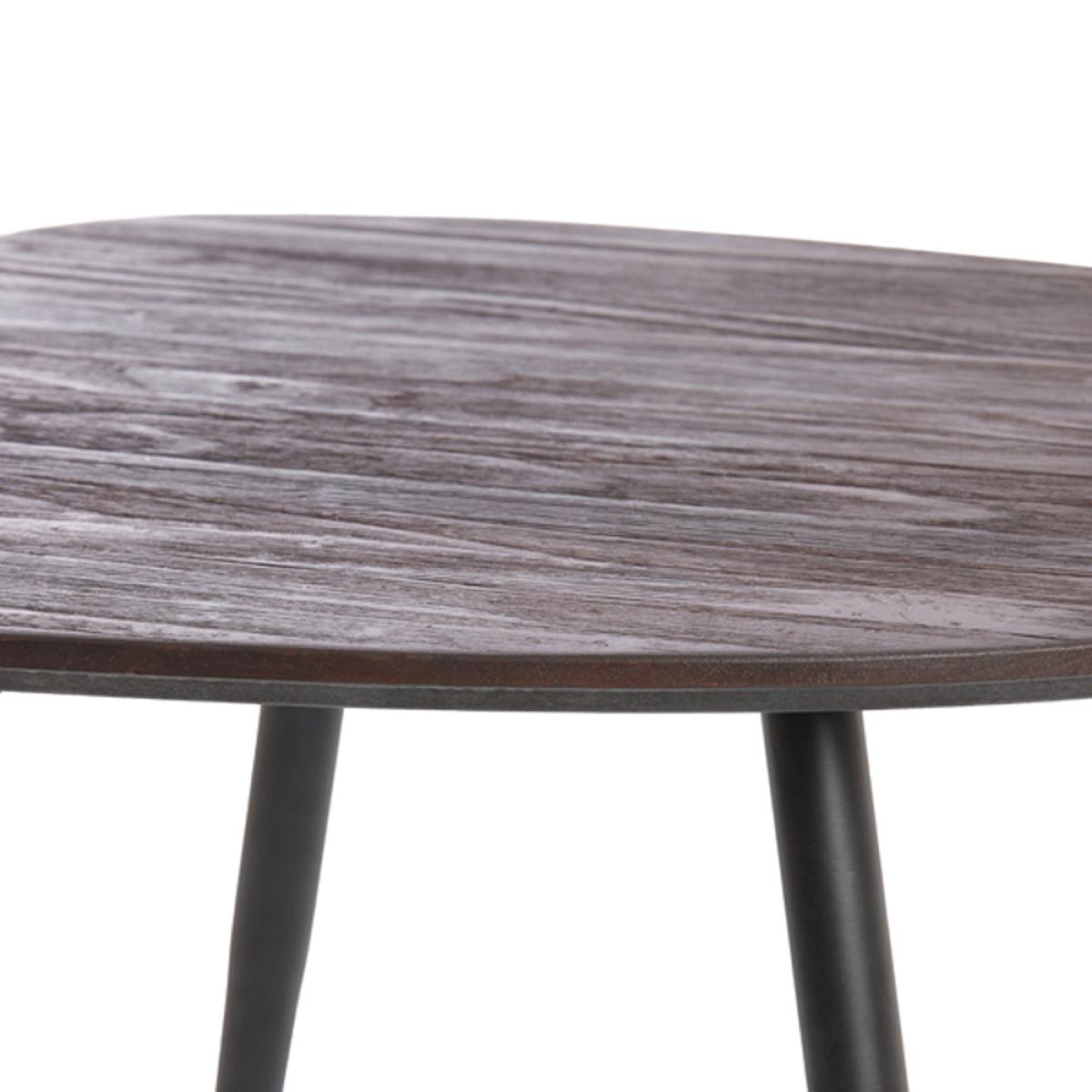 Light & Living Set of 3 Viejo Brown Wood & Black Coffee Tables – image 9