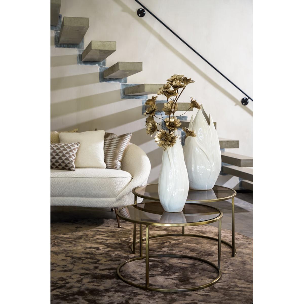 Light & Living Set of 2 Duarte Coffee Table Brown And Gold – image 4