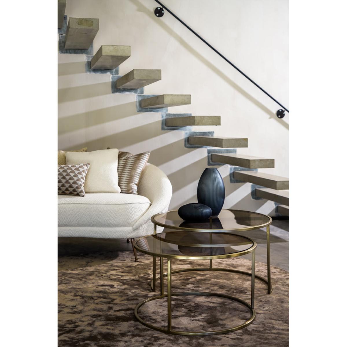 Light & Living Set of 2 Duarte Coffee Table Brown And Gold – image 5