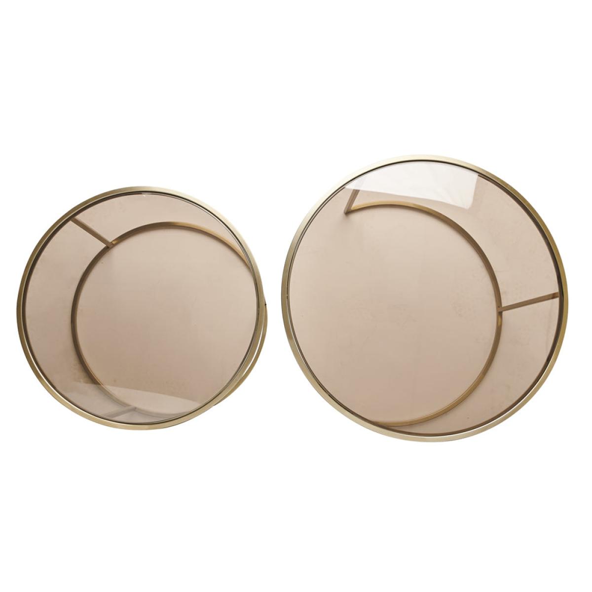 Light & Living Set of 2 Duarte Coffee Table Brown And Gold – image 6