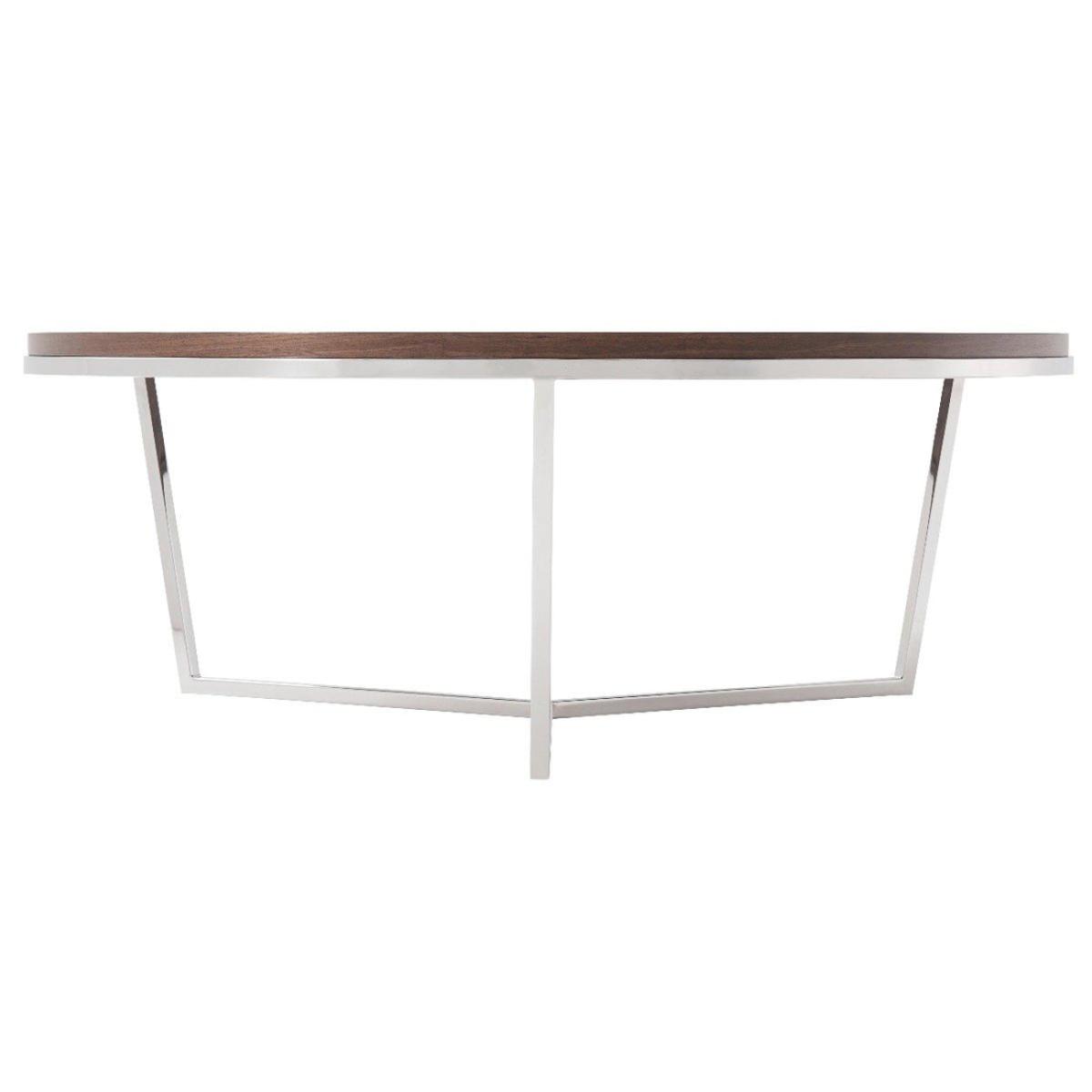 TA Studio Large Round Coffee Table Fisher in Macadamia & Nickel – image 2