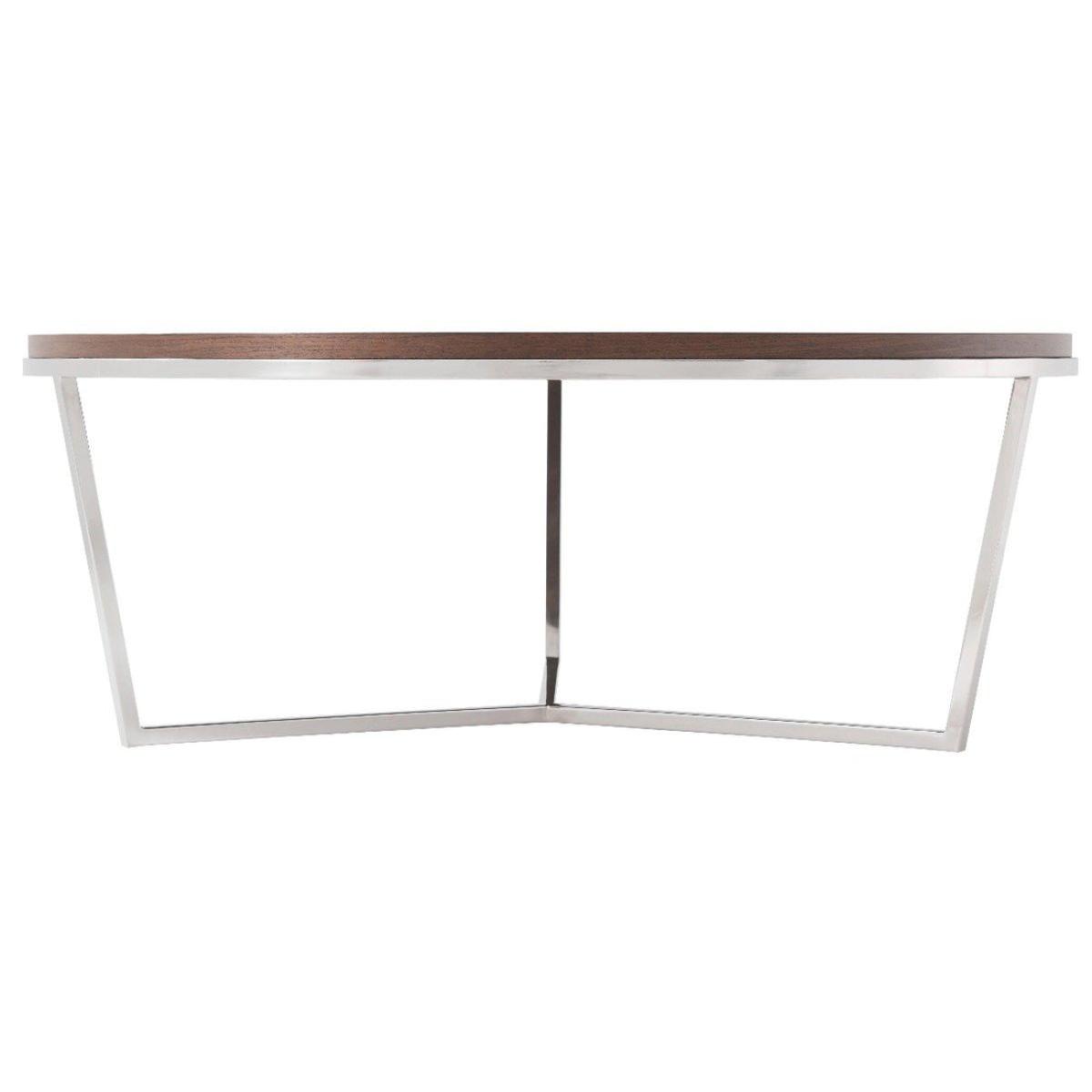TA Studio Large Round Coffee Table Fisher in Macadamia & Nickel – image 3