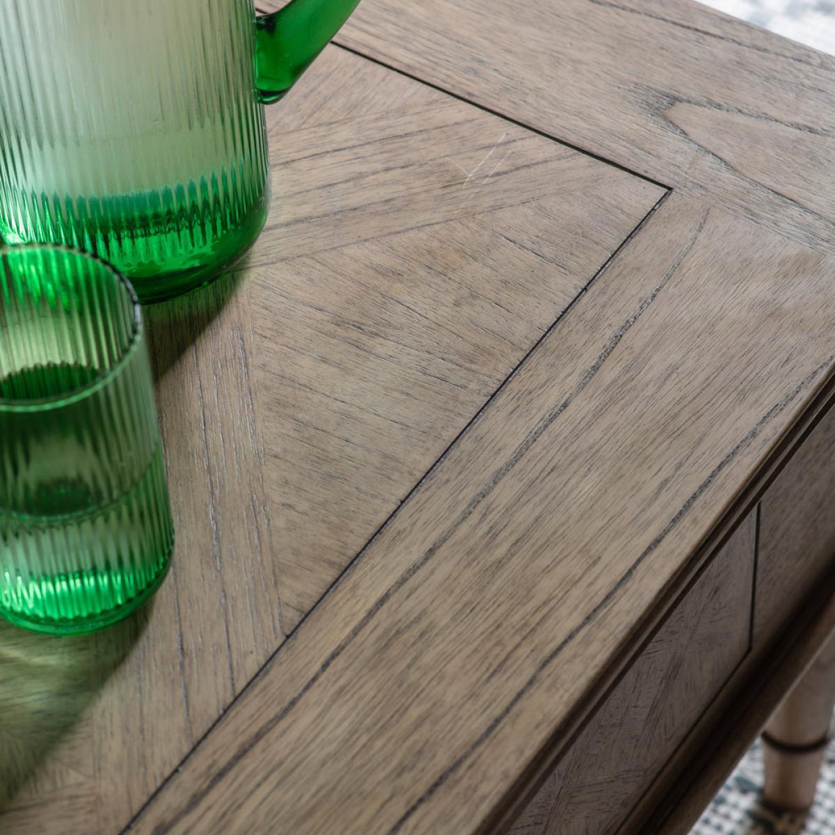 Gallery Direct Mustique Square 2 Drawer Coffee Table Natural – image 3