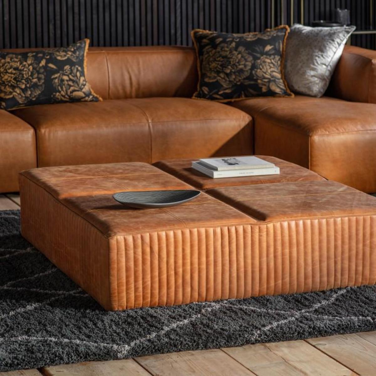Gallery Interiors Barham Slab Brown Coffee Table | Outlet
