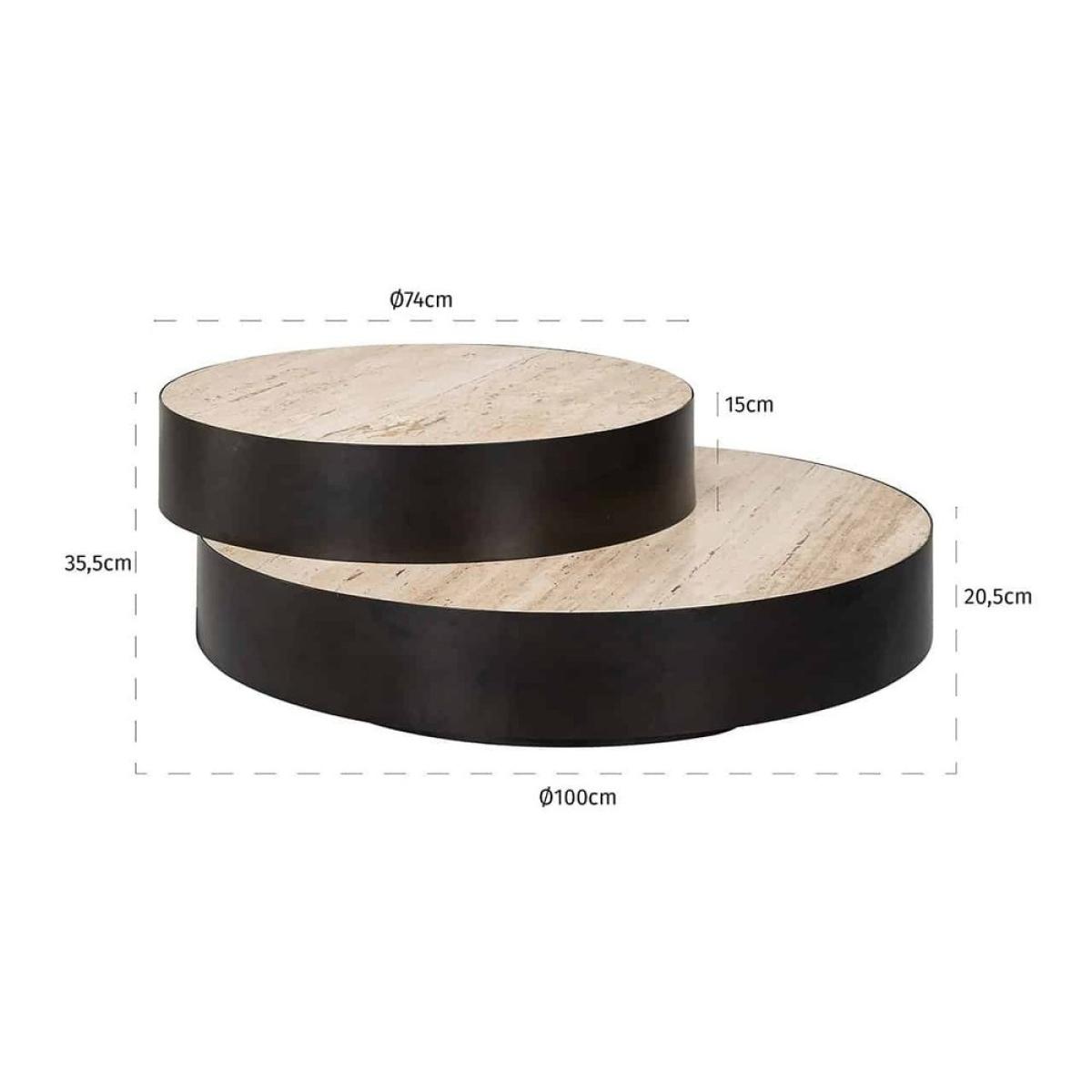 Richmond Interiors Avalon Round Layered Coffee Table – image 2