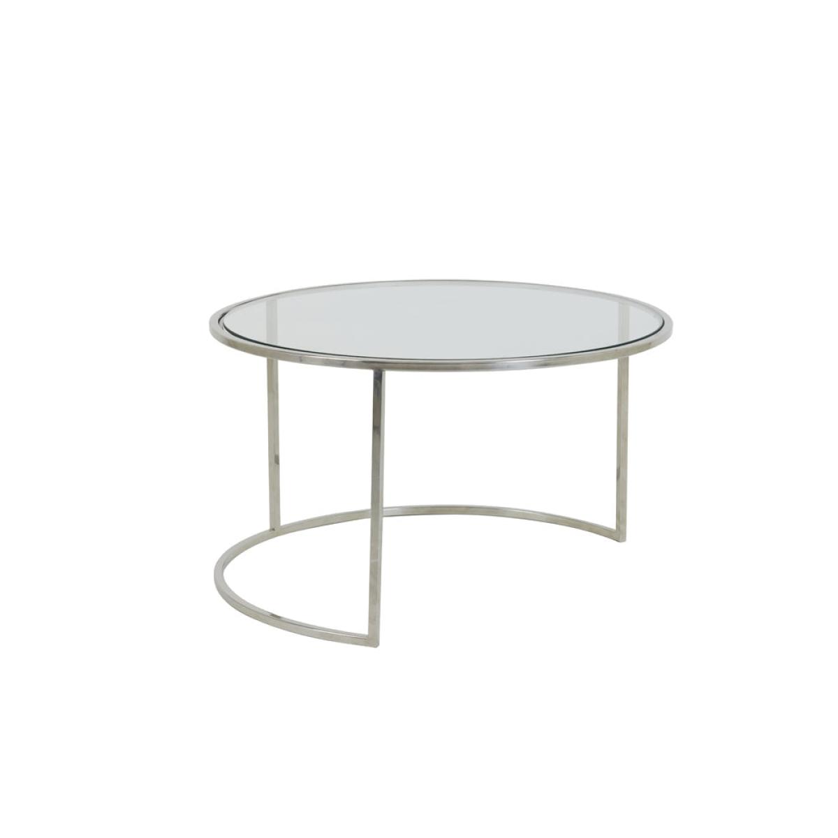 Light & Living Set of 2 Duarte Coffee Table Nickel And Glass | Outlet – image 7