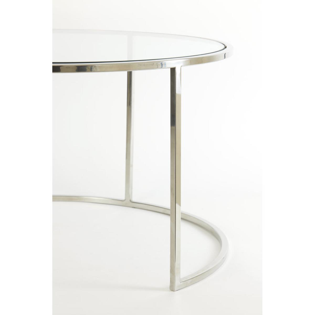Light & Living Set of 2 Duarte Coffee Table Nickel And Glass | Outlet – image 8