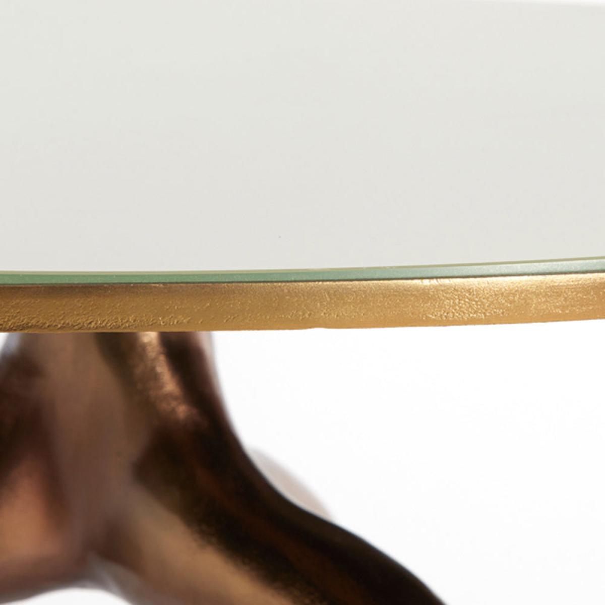 Light & Living Mello Bronze & Taupe Glass Coffee Table – image 4