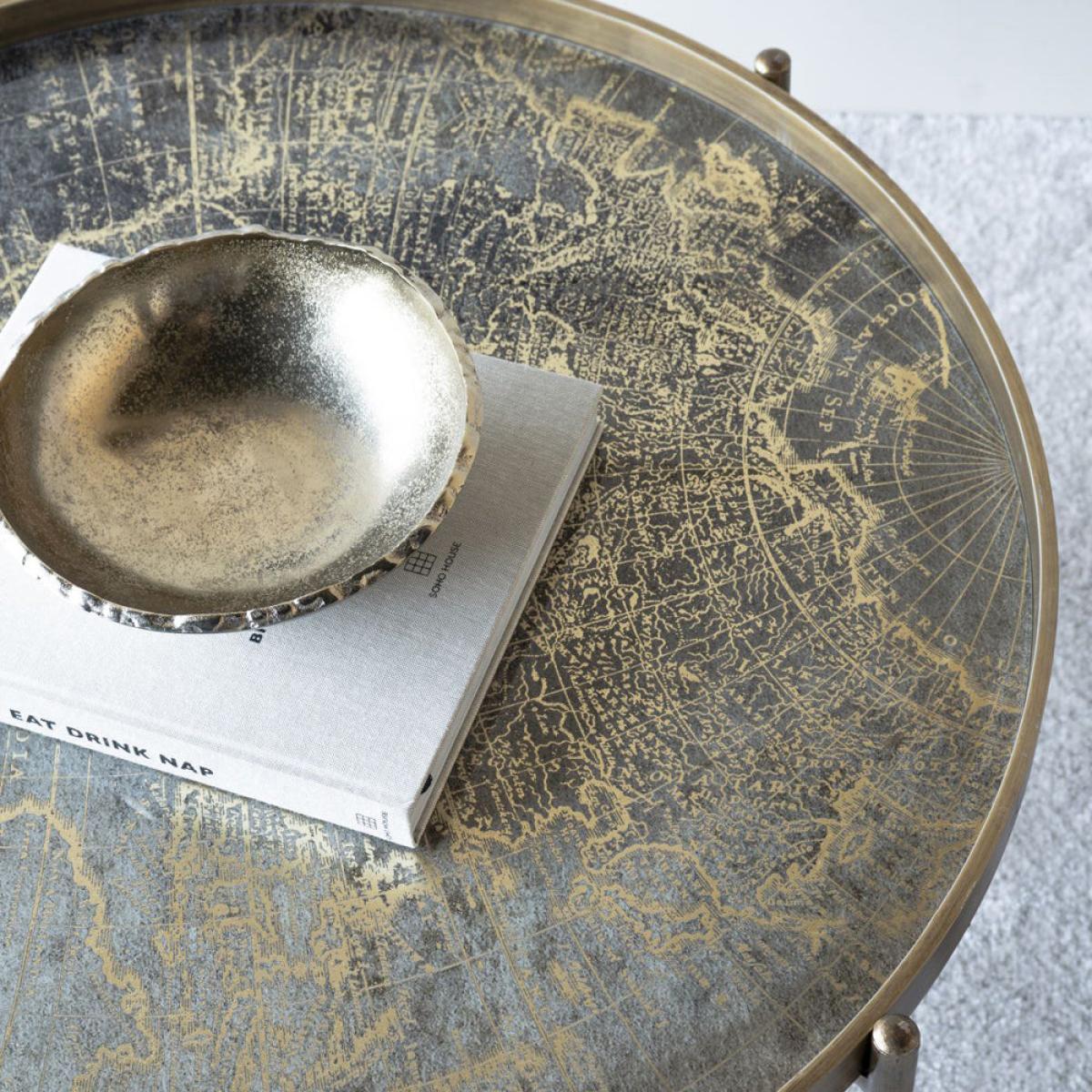 Libra Luxurious Glamour Collection - Vienna Atlas Coffee Table in Antiqued Gold – image 3