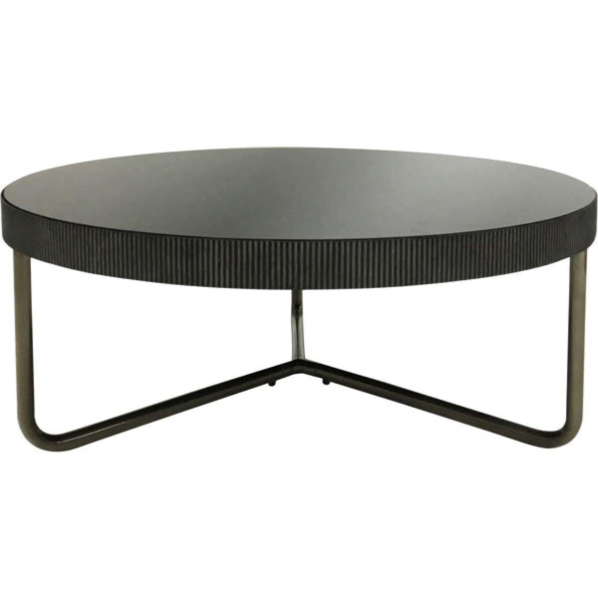 Libra Calm Neutral Collection - Knightsbridge Round Set 0f 2 Coffee Table Black Tinted Glass – image 3