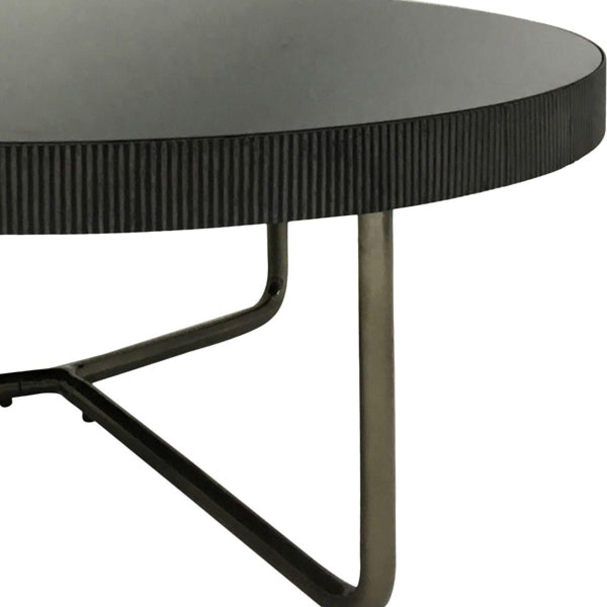 Libra Calm Neutral Collection - Knightsbridge Round Set 0f 2 Coffee Table Black Tinted Glass – image 5