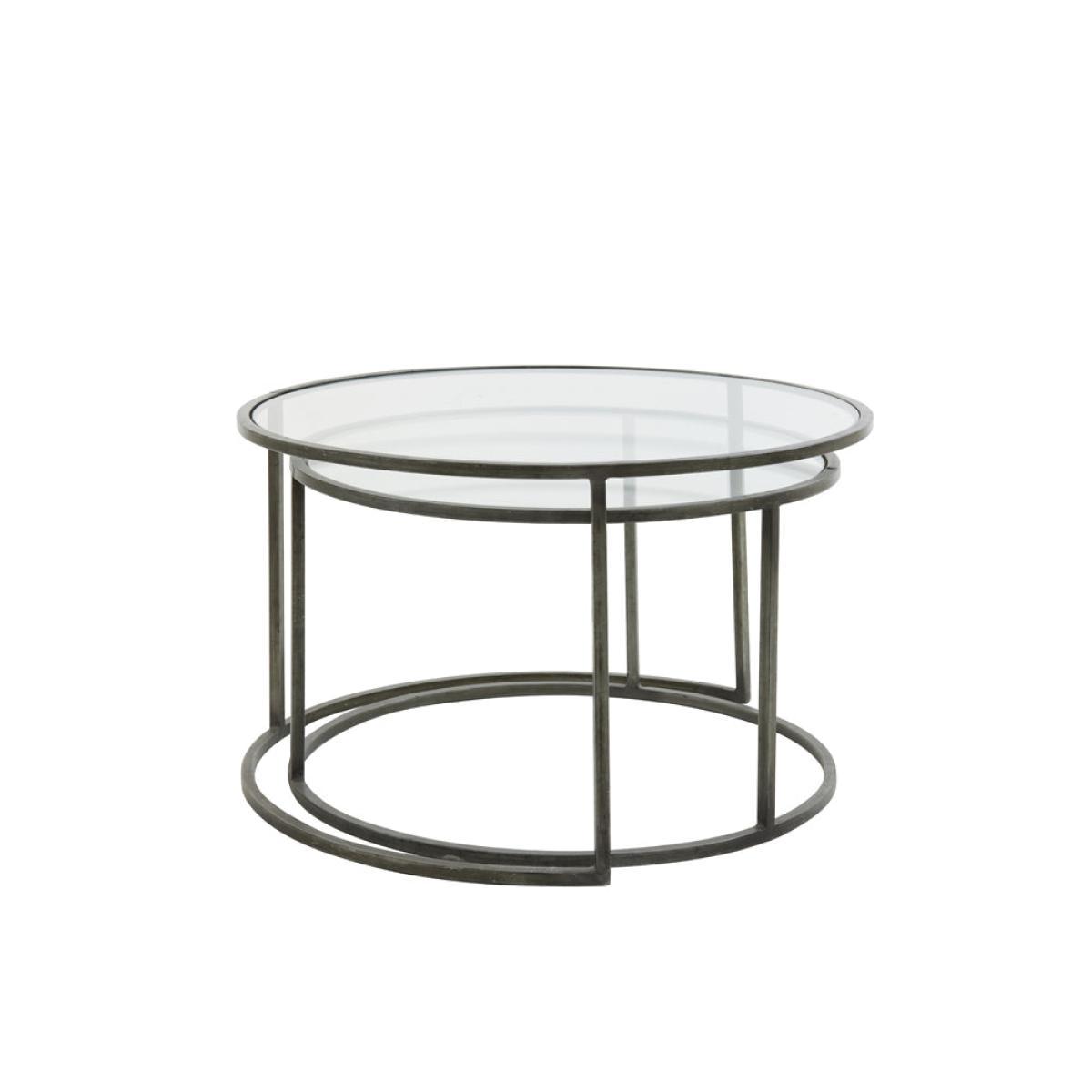 Light & Living Duarte Coffee Table Vintage Tin Set of 2 – image 4