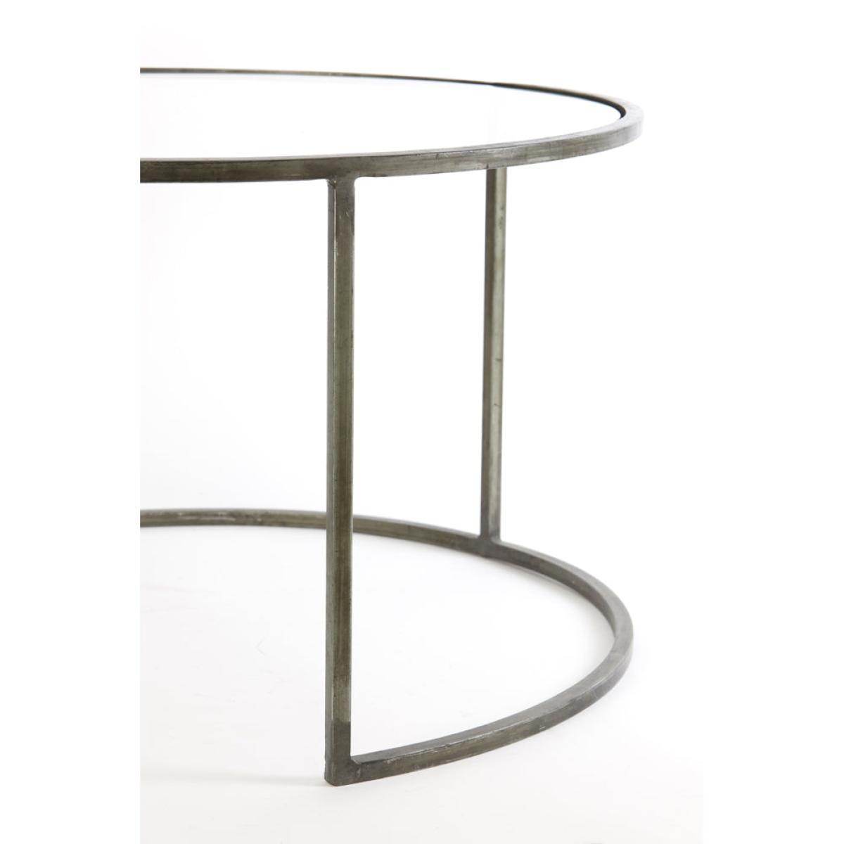 Light & Living Duarte Coffee Table Vintage Tin Set of 2 – image 8