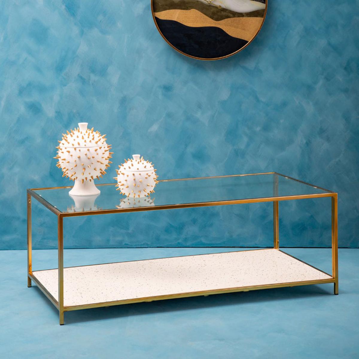 Olivia's Nova Coffee Table in White & Gold – image 3