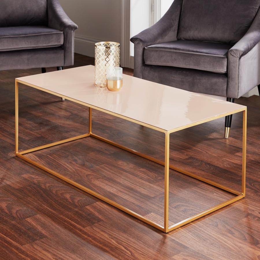 Native Home Gold Coffee Table Pale Pink – image 2
