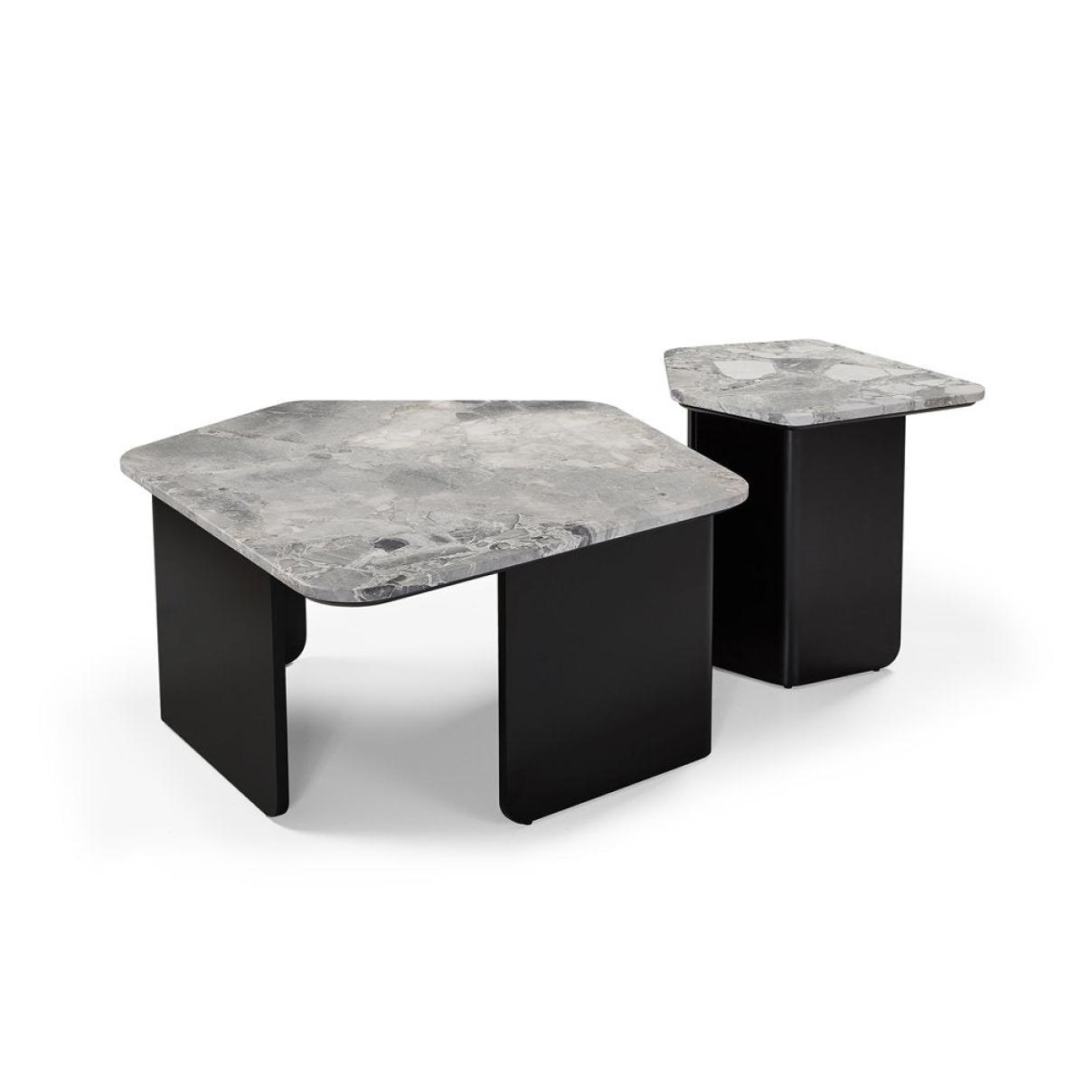 Liang & Eimil Organic Coffee Table Oreo Grey &Matt Black – image 2