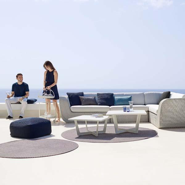 CANE-LINE Time-out Outdoor Coffee Table Small Aluminium White – image 2