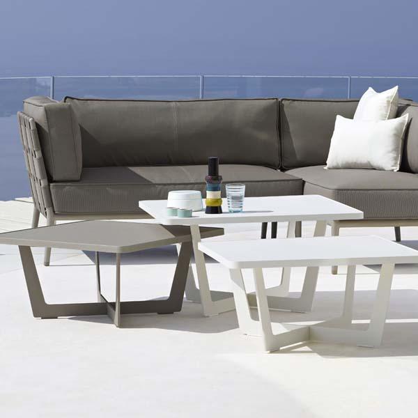 CANE-LINE Time-out Outdoor Coffee Table Small Aluminium White – image 13