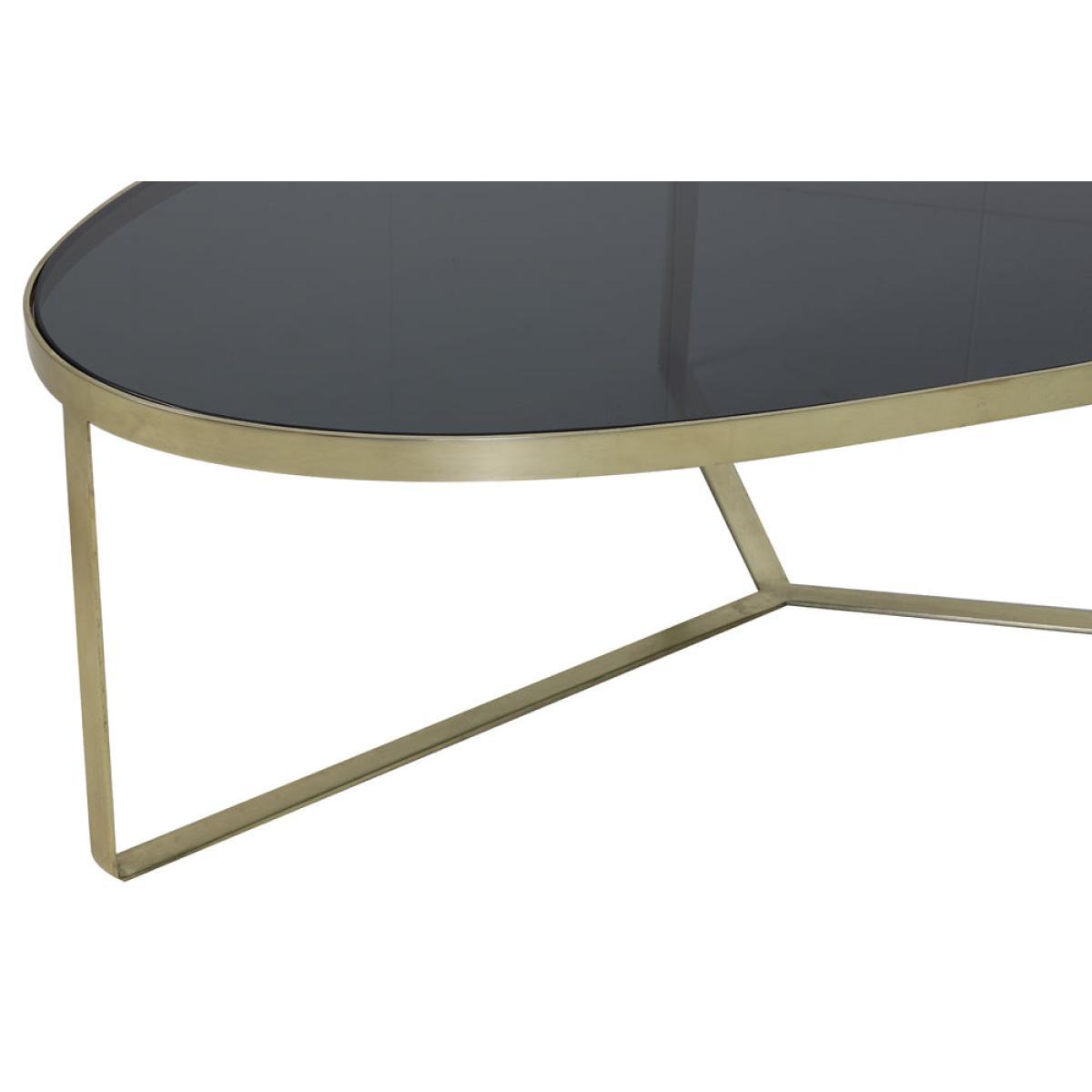 Light & Living Turbi Coffee Table Glass Black And Matt Bronze – image 5