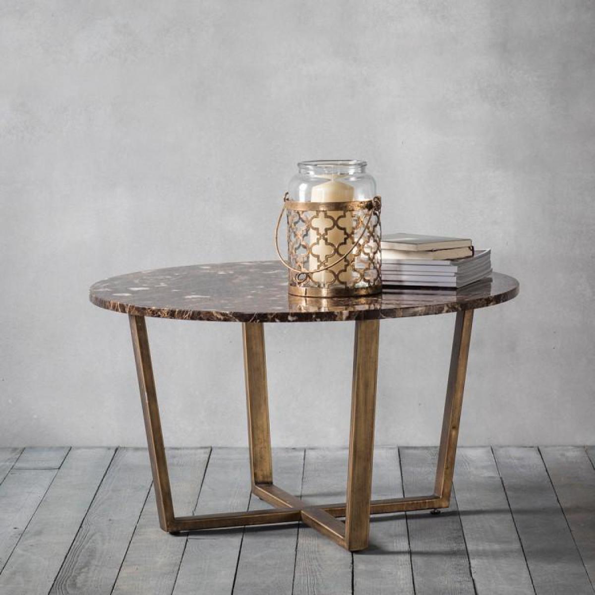 Gallery Direct Emperor Round Coffee Table Marble | Outlet