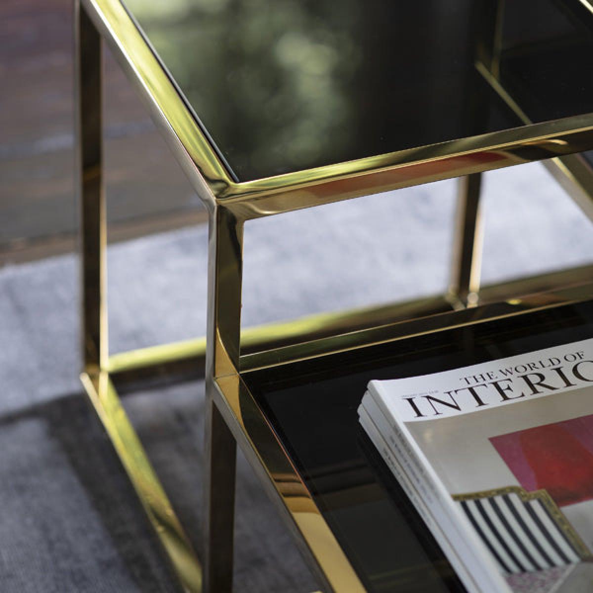 Gallery Direct Santorini Coffee Table Gold – image 3