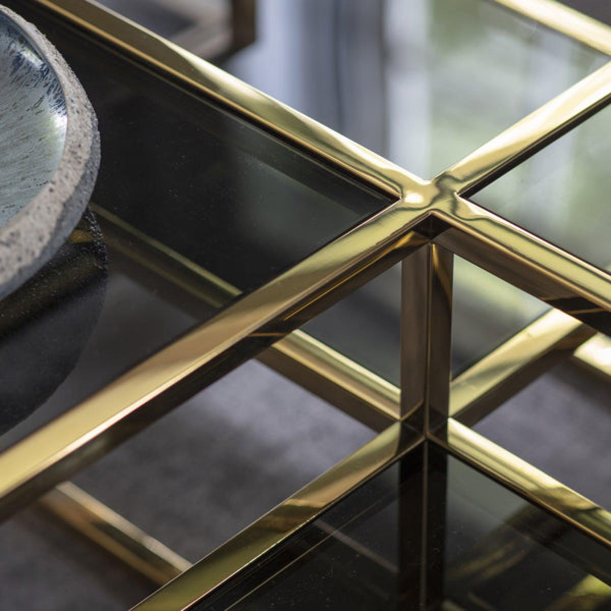 Gallery Direct Santorini Coffee Table Gold – image 5