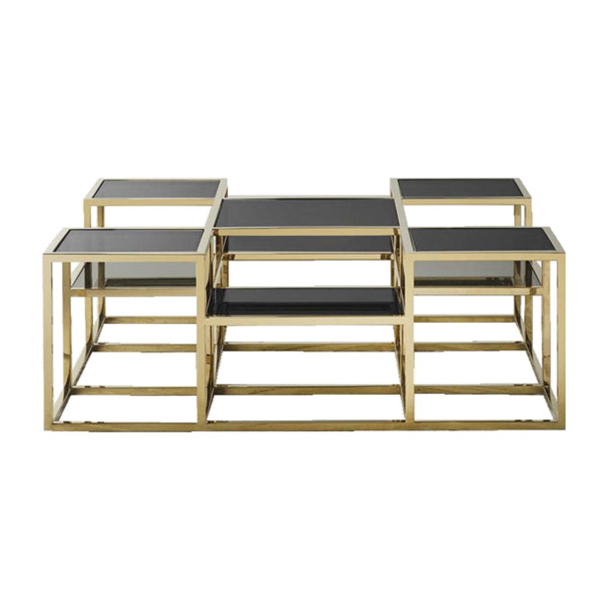 Gallery Direct Santorini Coffee Table Gold – image 1