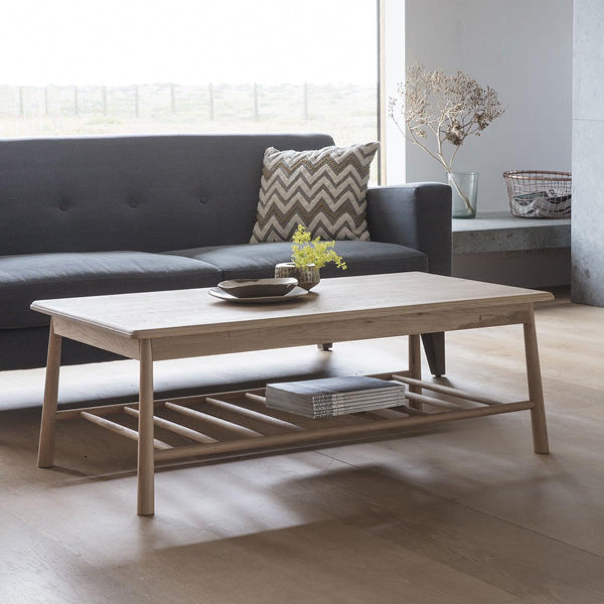 Gallery Interiors Wycombe Rectangle Coffee Table | Outlet / Natural – image 2