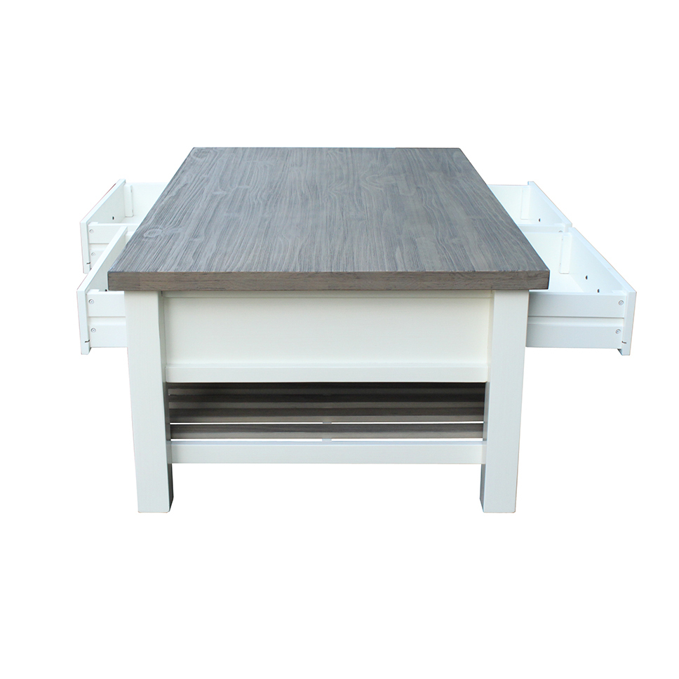 Albion - Coffee Table with Drawers - Distressed – image 4