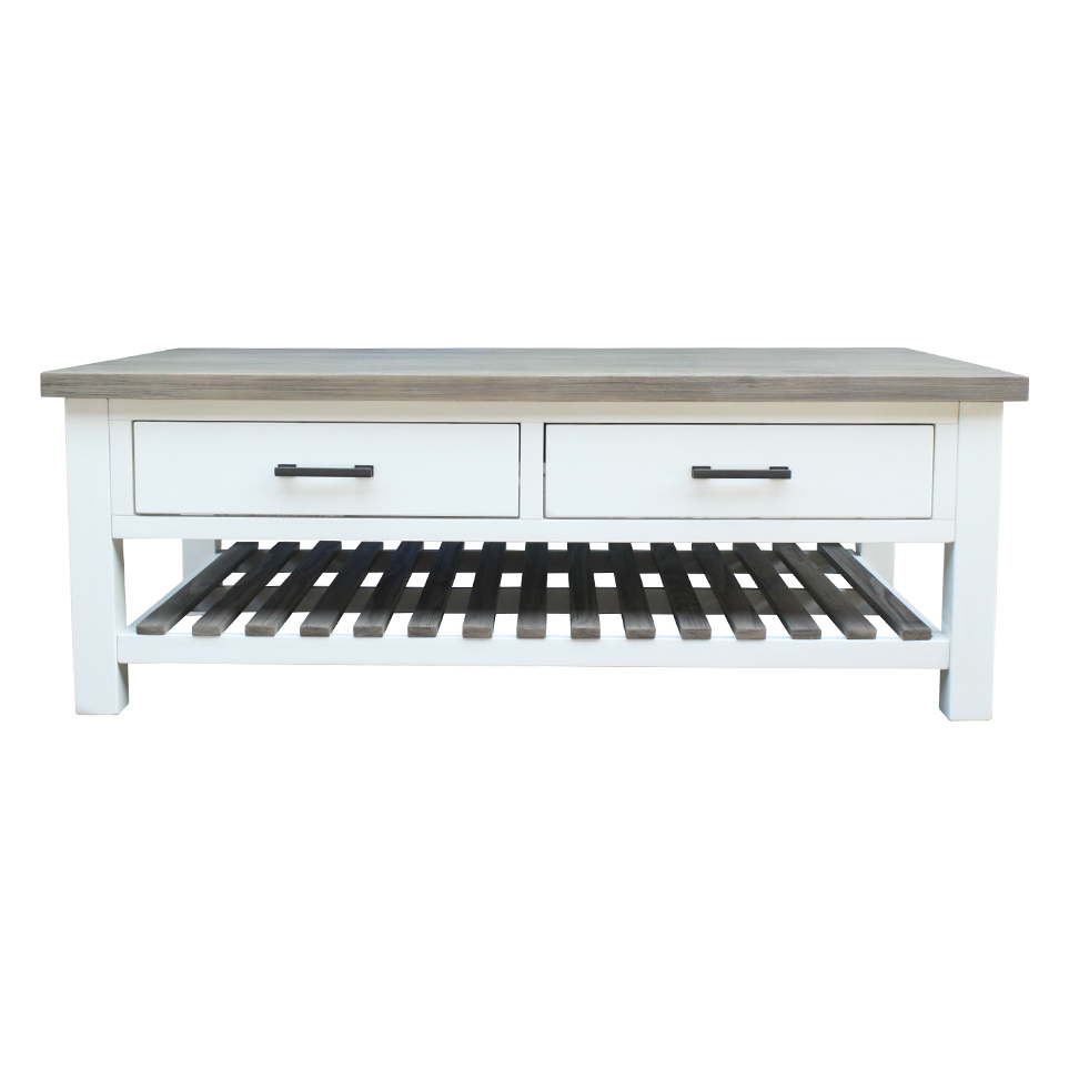 Albion - Coffee Table with Drawers - Distressed – image 2