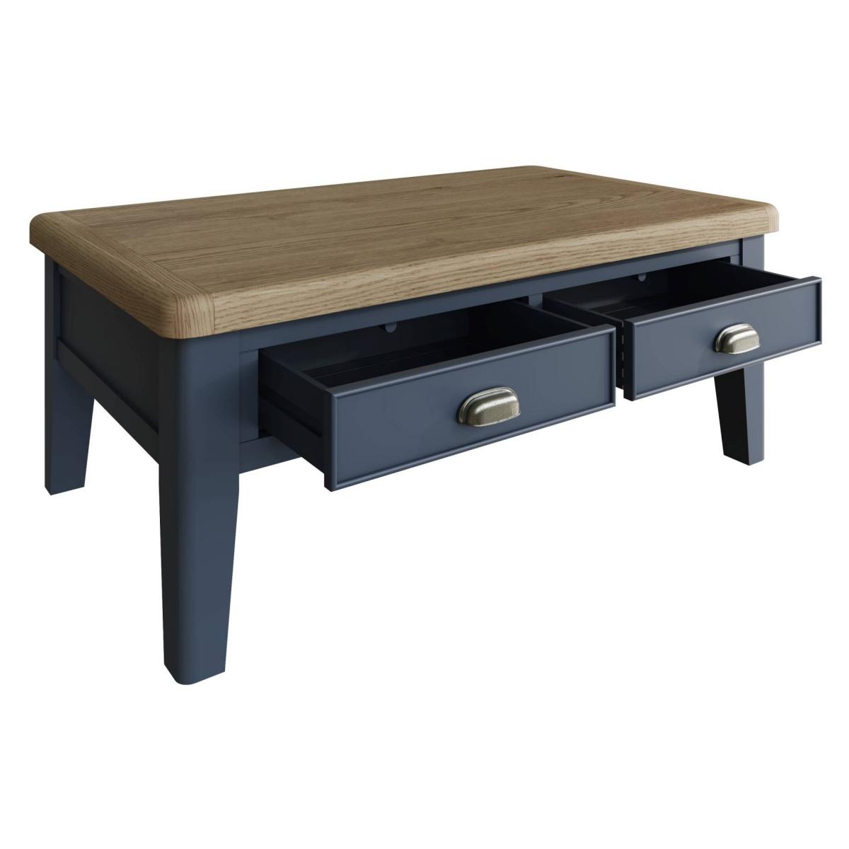 Downtown Hexham Painted Blue Large Coffee Table - ["Blue","Light Wood"] – image 3