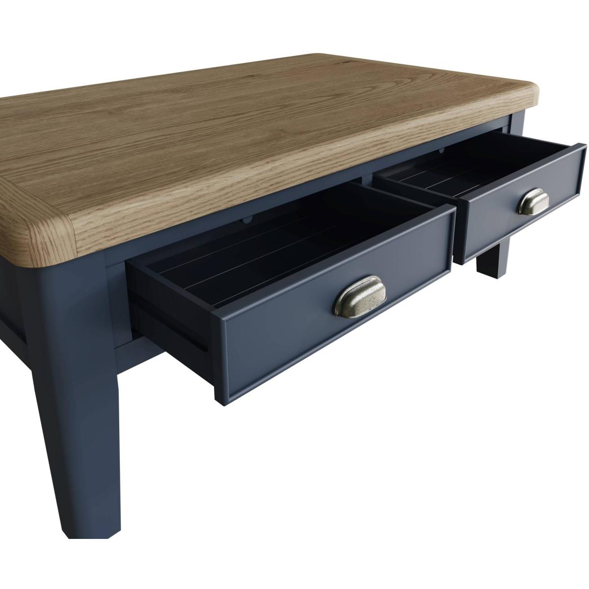 Downtown Hexham Painted Blue Large Coffee Table - ["Blue","Light Wood"] – image 5