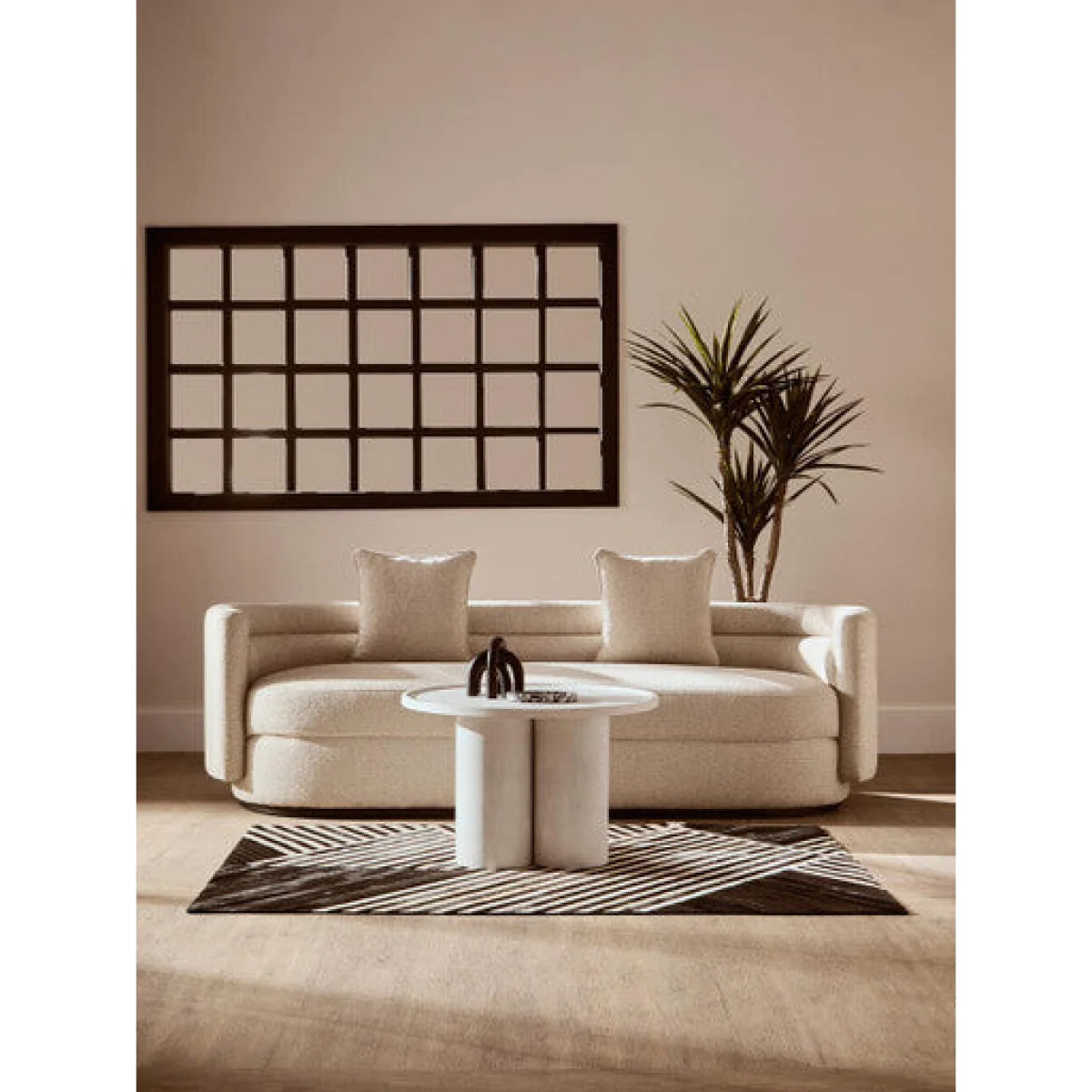 Walsa Whitewash Mango Wood Column Detail Coffee Table – image 3