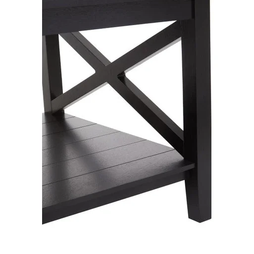 Heritage Black Wooden Coffee Table with Lower Shelf – image 10