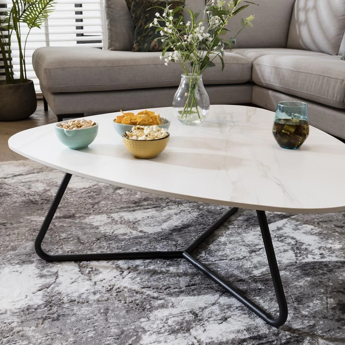ExDisplay Lena Oblong Coffee Table Nest White – image 4