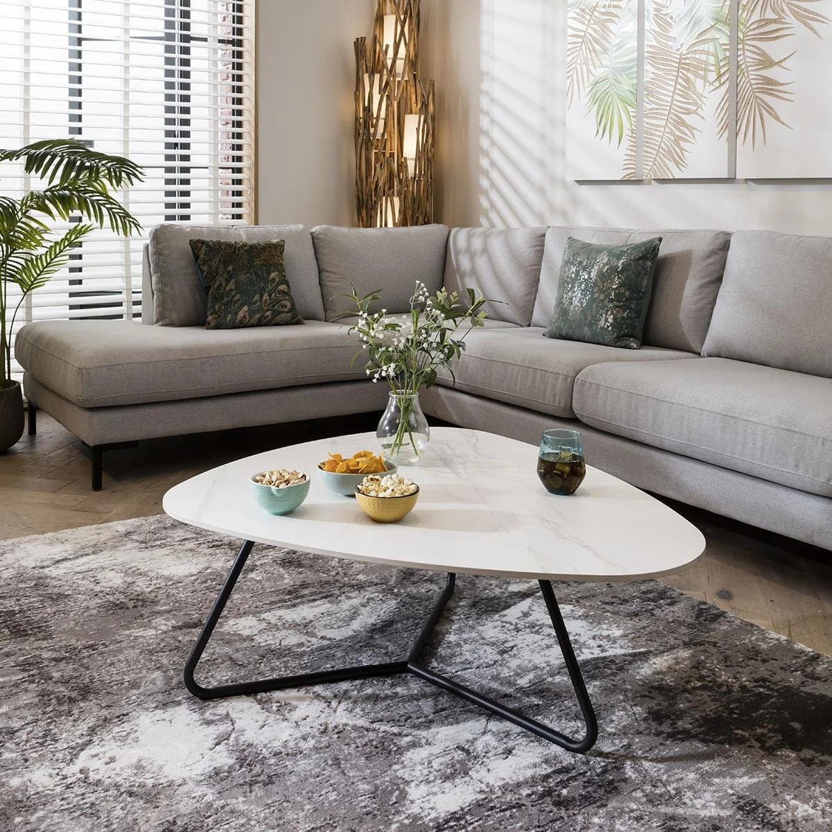 ExDisplay Lena Oblong Coffee Table Nest White – image 6