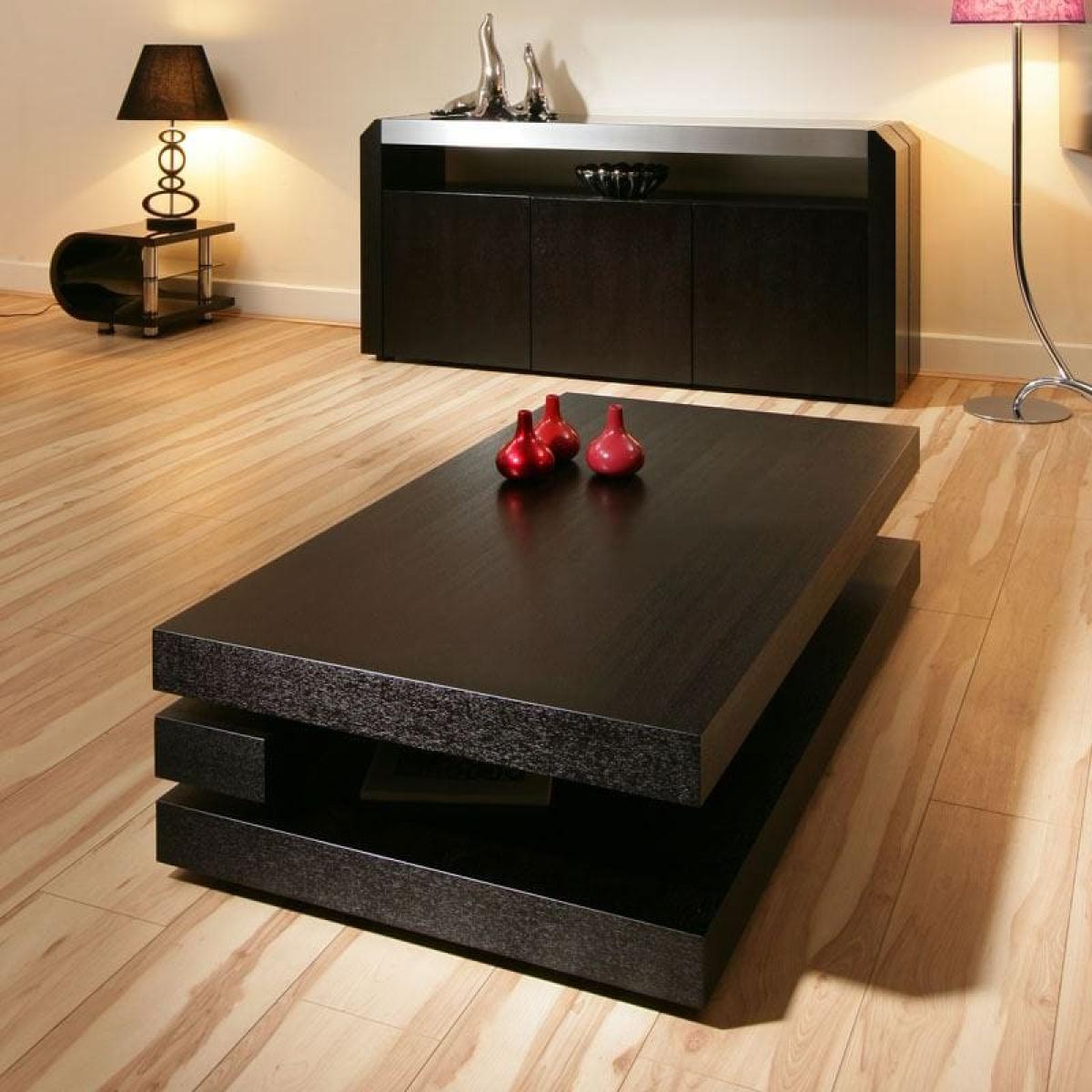 Modern Coffee Table Black Oak Stunning Designer Retro Not Glass 97A – image 2