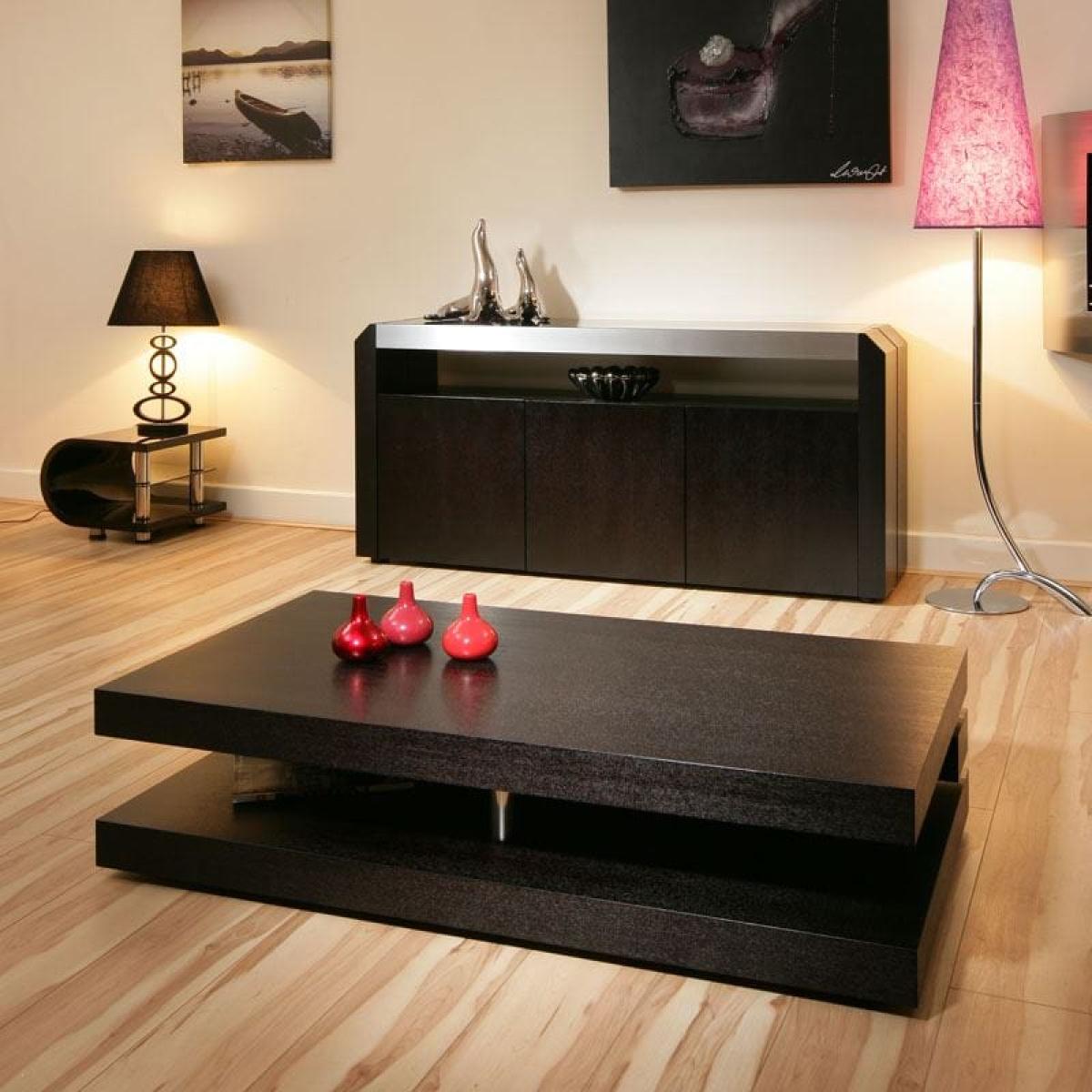 Modern Coffee Table Black Oak Stunning Designer Retro Not Glass 97A – image 1