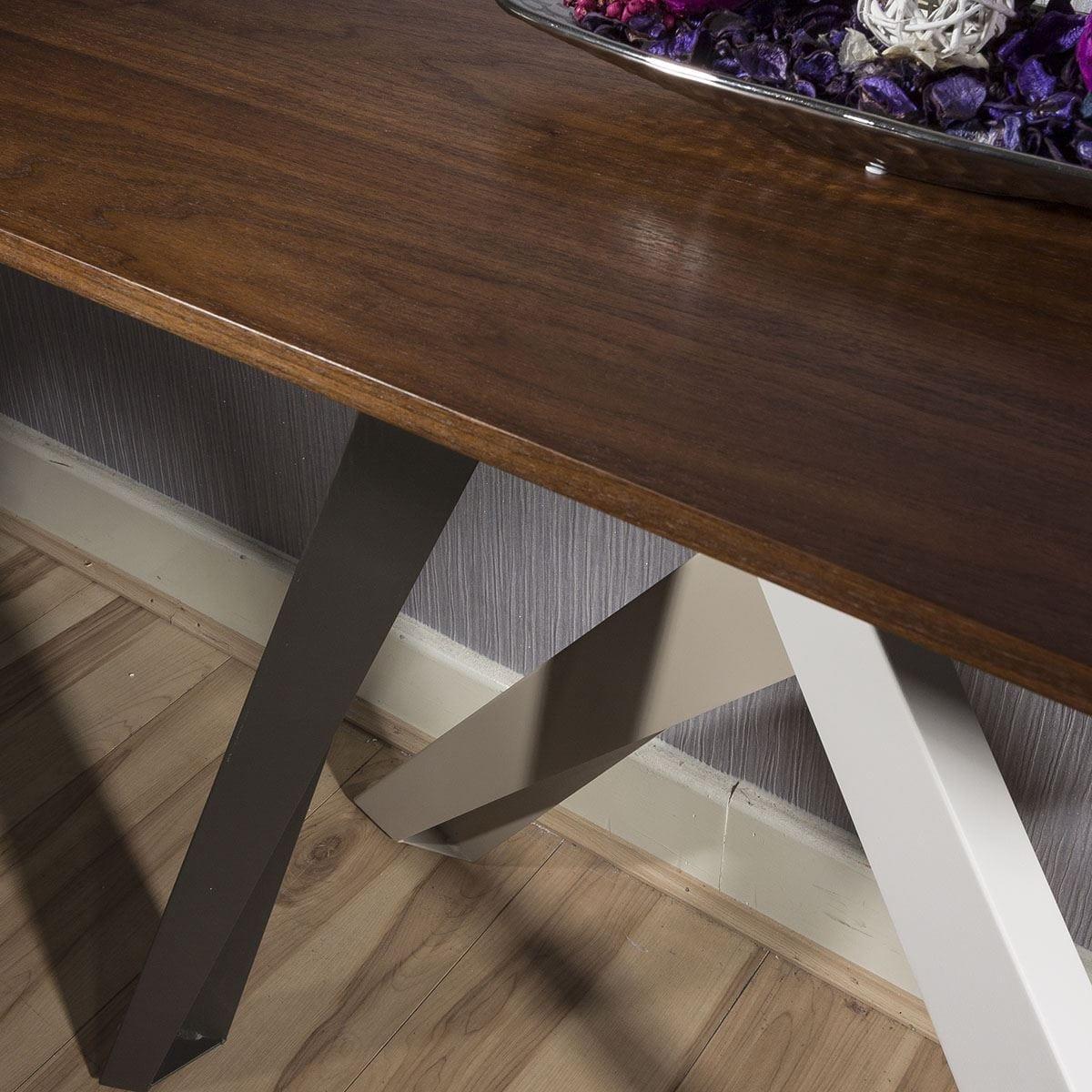 Luxury Modern Designer Walnut top Modern Coffee Table Steel Legs New – image 3
