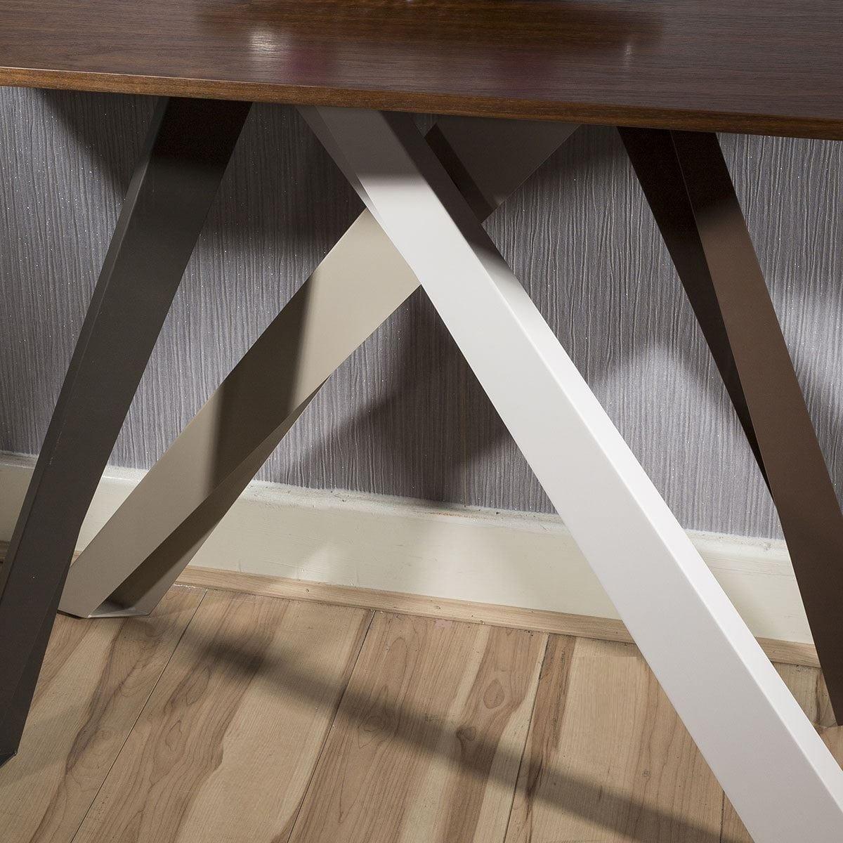Luxury Modern Designer Walnut top Modern Coffee Table Steel Legs New – image 5