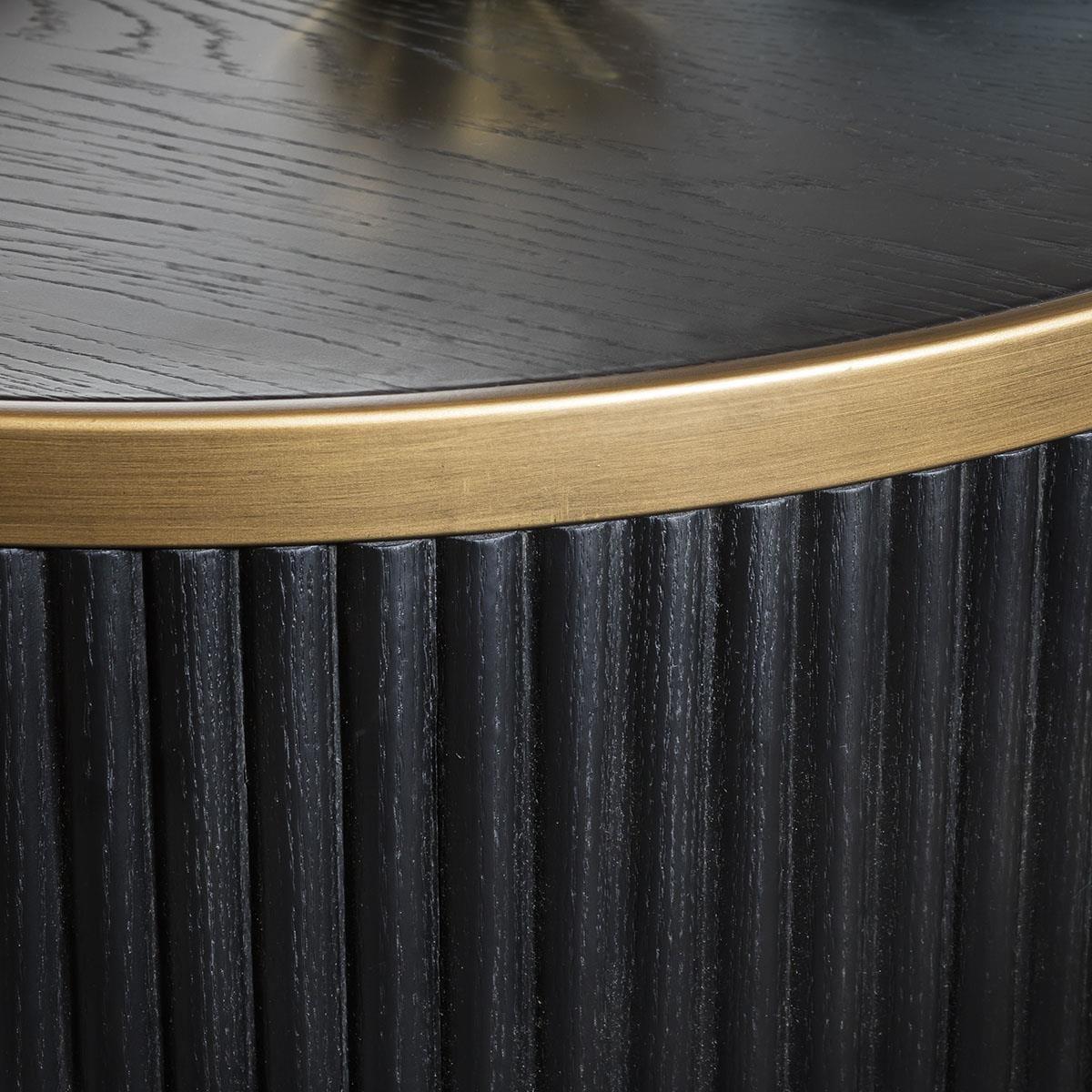 ExDisplay Dorian Round Nested Coffee Tables Black Oak #2 – image 7