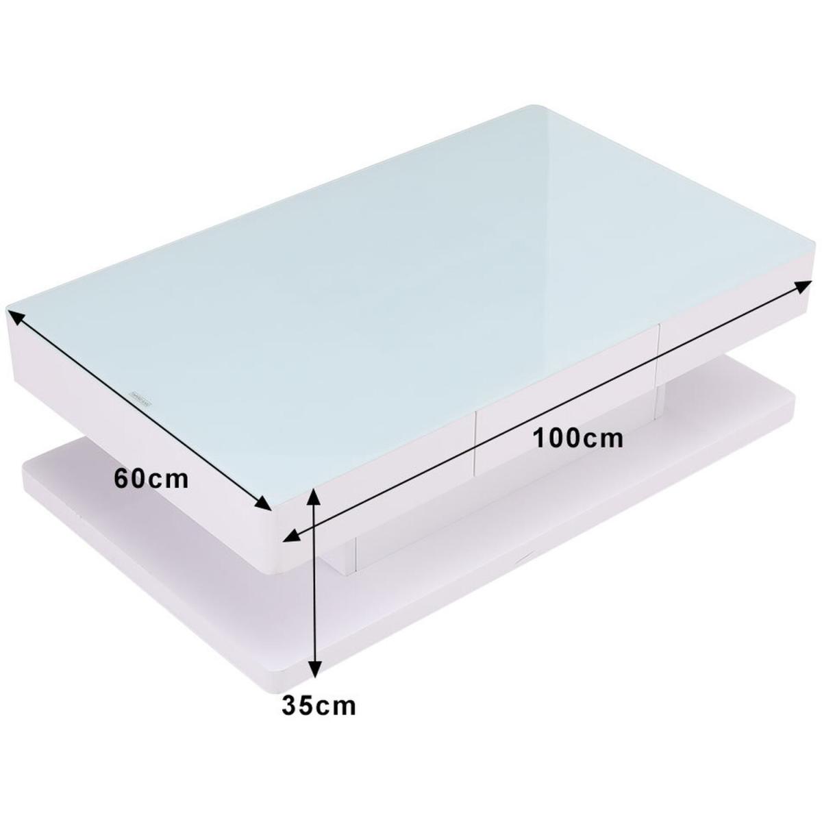 Modern High Gloss Coffee Side Table  - White – image 2