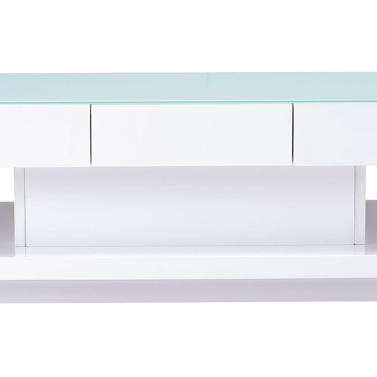 Modern High Gloss Coffee Side Table  - White – image 4
