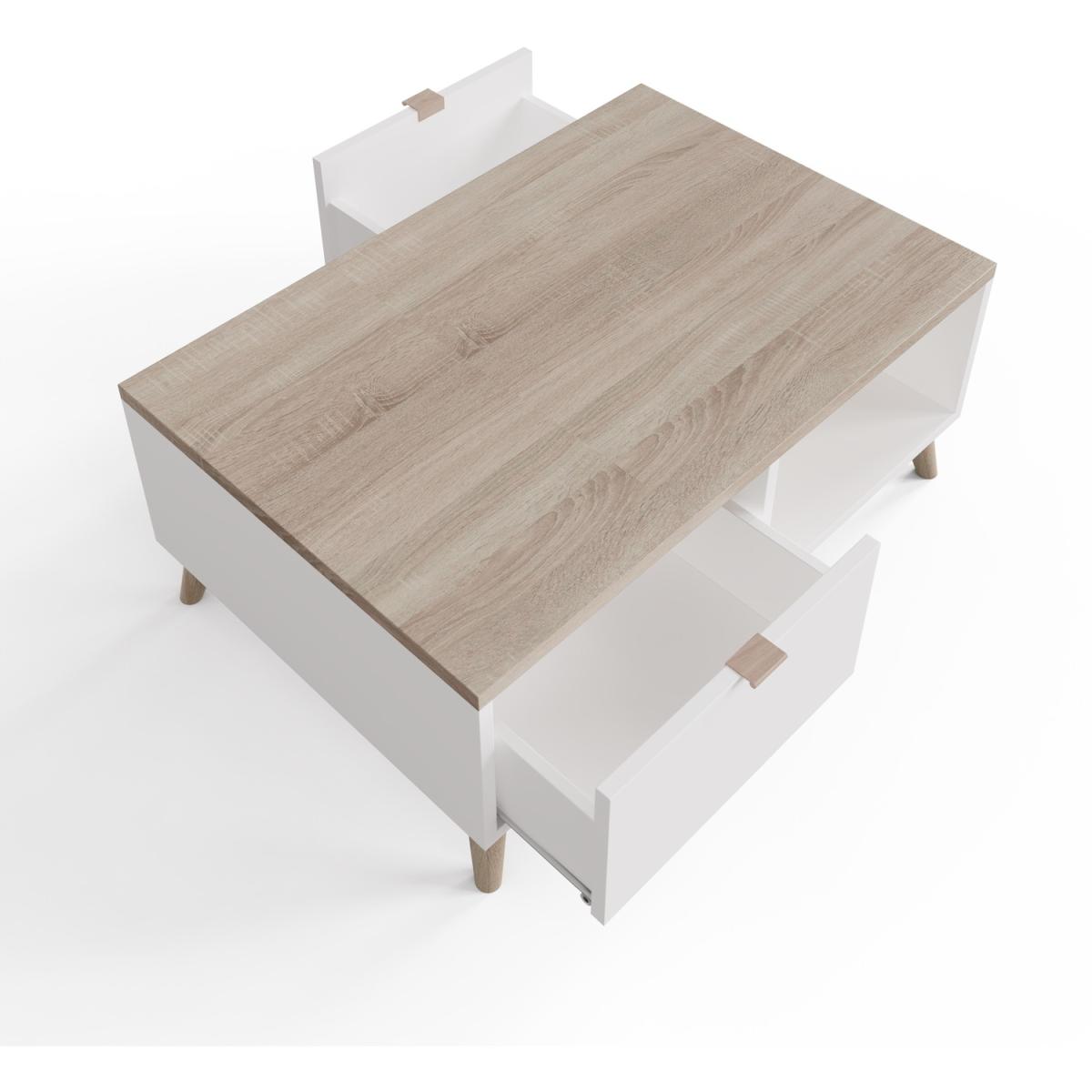 Alma Coffee Table - White/Oak – image 2