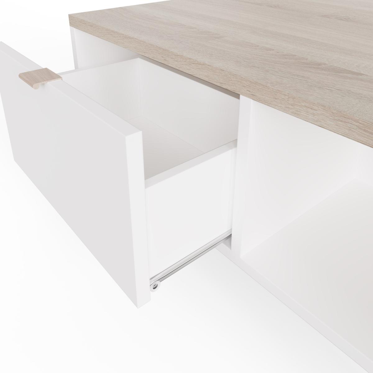 Alma Coffee Table - White/Oak – image 3