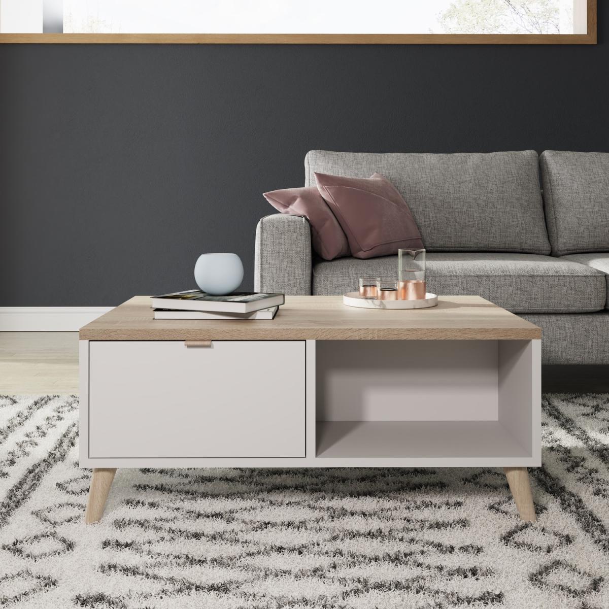 Alma Coffee Table - White/Oak – image 8